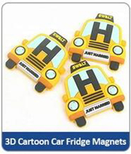 3D Cartoon Car Fridge Magnets
